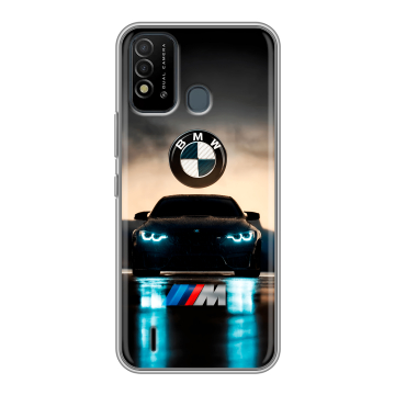 Силиконовый противоударный чехол на Itel Vision 2s с принтом БМВ BMW Силиконовый противоударный чехол на Itel Vision 2s с принтом БМВ BMW