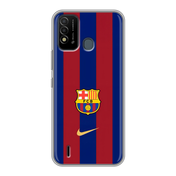 Силиконовый противоударный чехол на Itel Vision 2s с принтом Барселона Barcelona