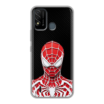 Силиконовый противоударный чехол на Itel Vision 2s с принтом человек паук spiderman
