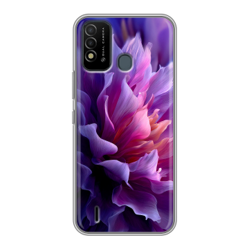 Силиконовый противоударный чехол на Itel Vision 2s с принтом женский цветы Силиконовый противоударный чехол на Itel Vision 2s с принтом женский цветы