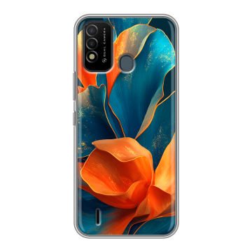 Силиконовый противоударный чехол на Itel Vision 2s с принтом Цветы Силиконовый противоударный чехол на Itel Vision 2s с принтом Цветы