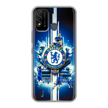 Силиконовый противоударный чехол на Itel Vision 2s с принтом Chelsea Челси Силиконовый противоударный чехол на Itel Vision 2s с принтом Chelsea Челси