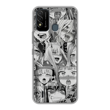 Силиконовый противоударный чехол на Itel Vision 2s с принтом Ahegao Ахегао Аниме Силиконовый противоударный чехол на Itel Vision 2s с принтом Ahegao Ахегао Аниме