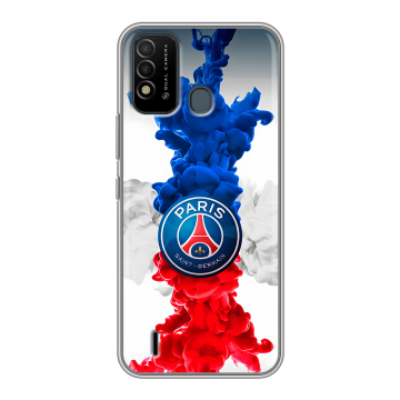 Силиконовый противоударный чехол на Itel Vision 2s с принтом PSG ПСЖ Силиконовый противоударный чехол на Itel Vision 2s с принтом PSG ПСЖ