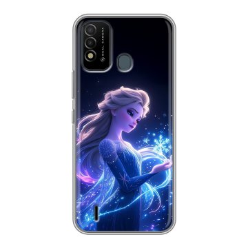 Силиконовый противоударный чехол на Itel Vision 2s с принтом Холодное сердце Frozen Силиконовый противоударный чехол на Itel Vision 2s с принтом Холодное сердце Frozen