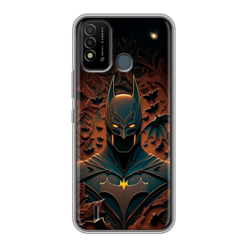 Силиконовый противоударный чехол на Itel Vision 2s с принтом Batman Бэтмен Силиконовый противоударный чехол на Itel Vision 2s с принтом Batman Бэтмен