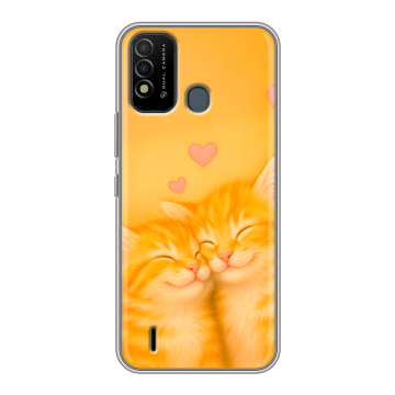 Силиконовый противоударный чехол на Itel Vision 2s с принтом Милые котята Силиконовый противоударный чехол на Itel Vision 2s с принтом Милые котята