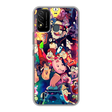 Силиконовый противоударный чехол на Itel Vision 2s с принтом Gravity Falls Гравити Фолз Силиконовый противоударный чехол на Itel Vision 2s с принтом Gravity Falls Гравити Фолз