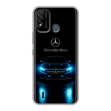 Силиконовый противоударный чехол на Itel Vision 2s с принтом Mercedes Мерседес