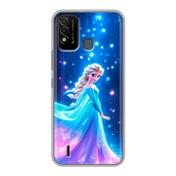Силиконовый противоударный чехол на Itel Vision 2s с принтом Холодное сердце Frozen Силиконовый противоударный чехол на Itel Vision 2s с принтом Холодное сердце Frozen