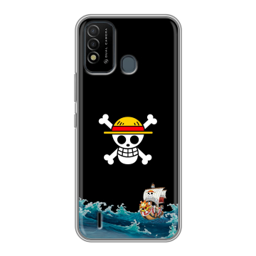 Силиконовый противоударный чехол на Itel Vision 2s с принтом One Piece Ван Пис Силиконовый противоударный чехол на Itel Vision 2s с принтом One Piece Ван Пис