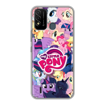 Силиконовый противоударный чехол на Itel Vision 2s с принтом My little pony Дружба чудо Силиконовый противоударный чехол на Itel Vision 2s с принтом My little pony Дружба чудо