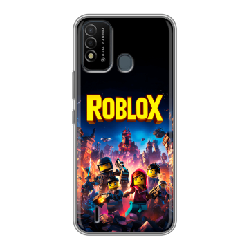 Силиконовый противоударный чехол на Itel Vision 2s с принтом Roblox Роблокс Силиконовый противоударный чехол на Itel Vision 2s с принтом Roblox Роблокс