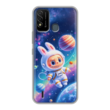 Силиконовый противоударный чехол на Itel Vision 2s с принтом Labubu Лабубу Силиконовый противоударный чехол на Itel Vision 2s с принтом Labubu Лабубу