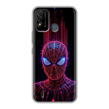 Силиконовый противоударный чехол на Itel Vision 2s с принтом Spiderman Человек паук Силиконовый противоударный чехол на Itel Vision 2s с принтом Spiderman Человек паук