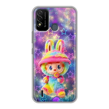 Силиконовый противоударный чехол на Itel Vision 2s с принтом Labubu Лабубу Силиконовый противоударный чехол на Itel Vision 2s с принтом Labubu Лабубу