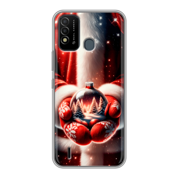 Силиконовый противоударный чехол на Itel Vision 2s с принтом Новый год Силиконовый противоударный чехол на Itel Vision 2s с принтом Новый год
