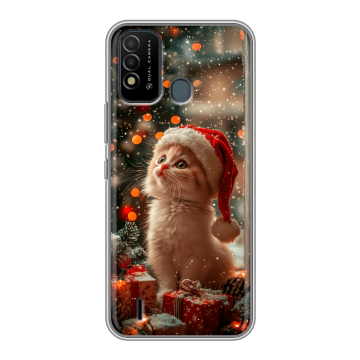 Силиконовый противоударный чехол на Itel Vision 2s с принтом Новый год Силиконовый противоударный чехол на Itel Vision 2s с принтом Новый год