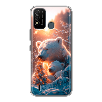 Силиконовый противоударный чехол на Itel Vision 2s с принтом Новый год Силиконовый противоударный чехол на Itel Vision 2s с принтом Новый год