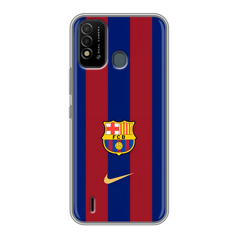 Силиконовый противоударный чехол на Itel Vision 2s с принтом Барселона Barcelona Силиконовый противоударный чехол на Itel Vision 2s с принтом Барселона Barcelona