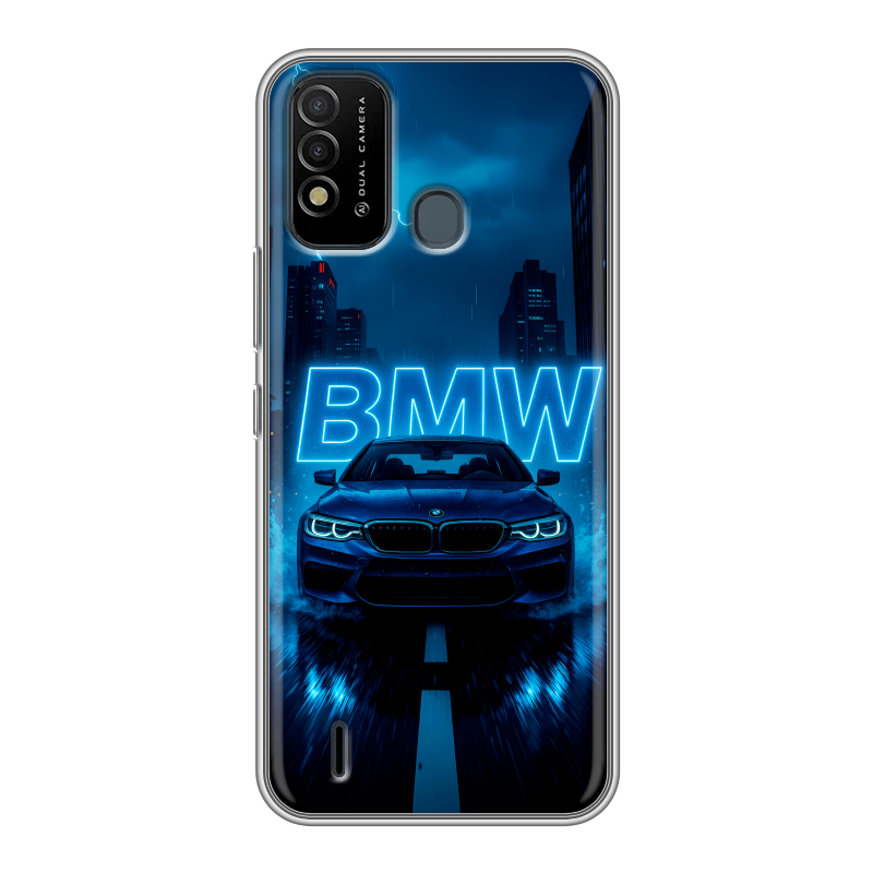 Силиконовый противоударный чехол на Itel Vision 2s с принтом BMW БМВ Силиконовый противоударный чехол на Itel Vision 2s с принтом BMW БМВ