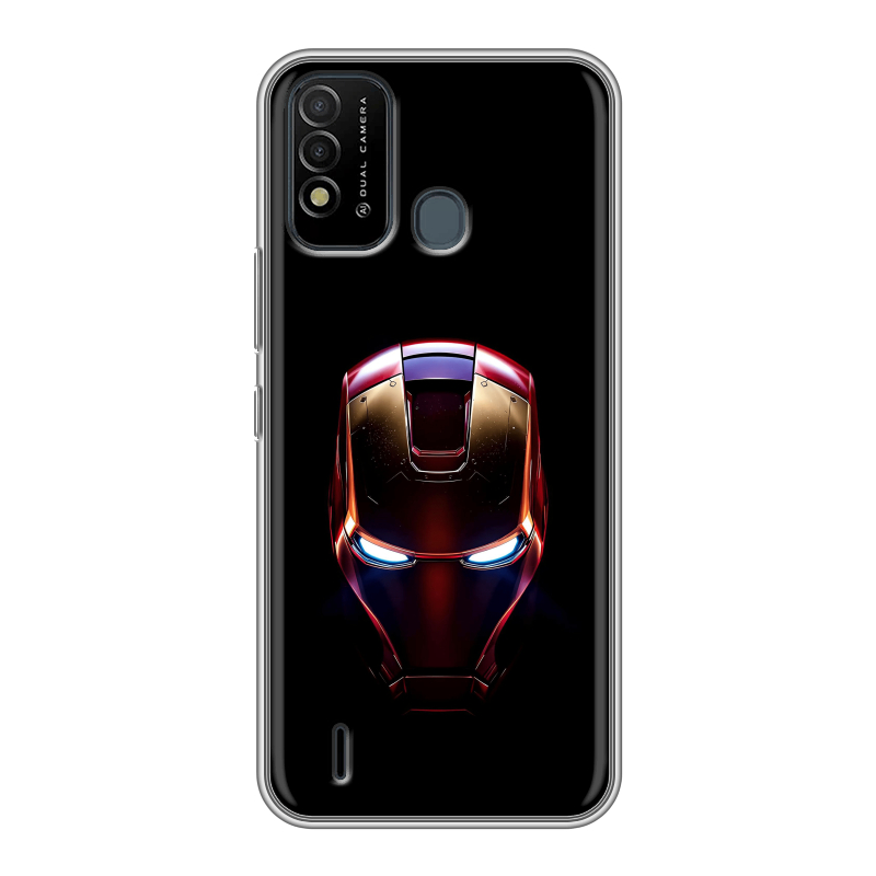 Силиконовый противоударный чехол на Itel Vision 2s с принтом IronMan Железный человек Силиконовый противоударный чехол на Itel Vision 2s с принтом IronMan Железный человек