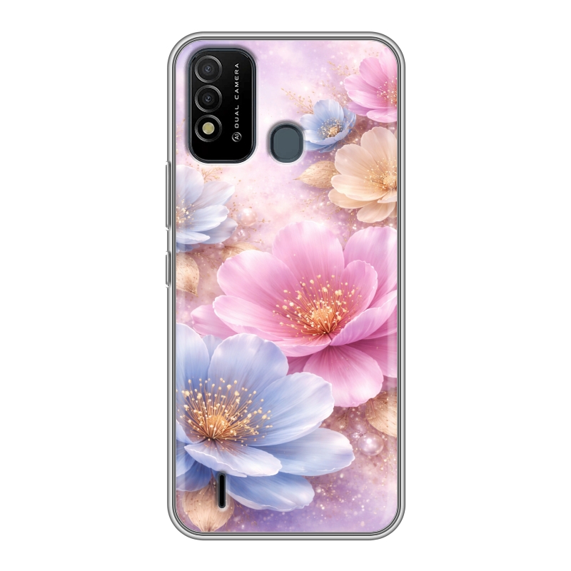 Силиконовый противоударный чехол на Itel Vision 2s с принтом женский Силиконовый противоударный чехол на Itel Vision 2s с принтом женский