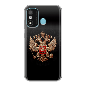 Силиконовый чехол на Itel A27 с принтом Герб России Силиконовый чехол на Itel A27 с принтом Герб России