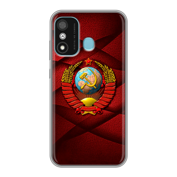 Силиконовый чехол на Itel A27 с принтом Герб СССР Силиконовый чехол на Itel A27 с принтом Герб СССР