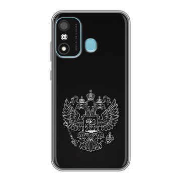 Силиконовый чехол на Itel A27 с принтом Герб России Силиконовый чехол на Itel A27 с принтом Герб России