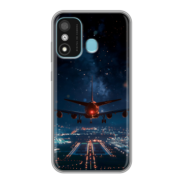 Силиконовый чехол на Itel A27 с принтом самолет Силиконовый чехол на Itel A27 с принтом самолет