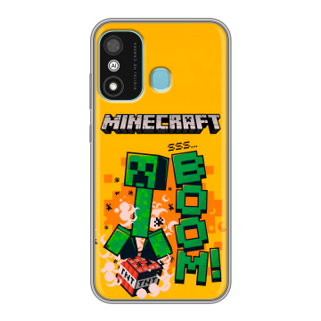 Силиконовый чехол на Itel A27 с принтом Майнкрафт Minecraft Силиконовый чехол на Itel A27 с принтом Майнкрафт Minecraft