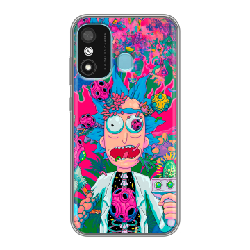 Силиконовый чехол на Itel A27 с принтом Рик и Морти Rick Morty Силиконовый чехол на Itel A27 с принтом Рик и Морти Rick Morty