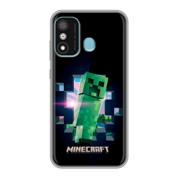 Силиконовый чехол на Itel A27 с принтом Майнкрафт Minecraft Силиконовый чехол на Itel A27 с принтом Майнкрафт Minecraft
