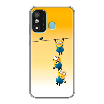 Силиконовый чехол на Itel A27 с принтом Миньоны Силиконовый чехол на Itel A27 с принтом Миньоны