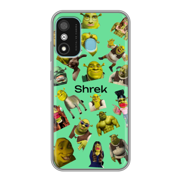 Силиконовый чехол на Itel A27 с принтом Шрек Shrek