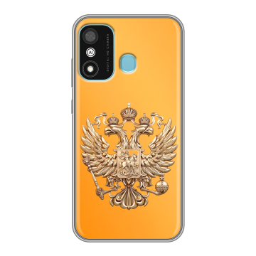 Силиконовый чехол на Itel A27 с принтом Герб Флаг России