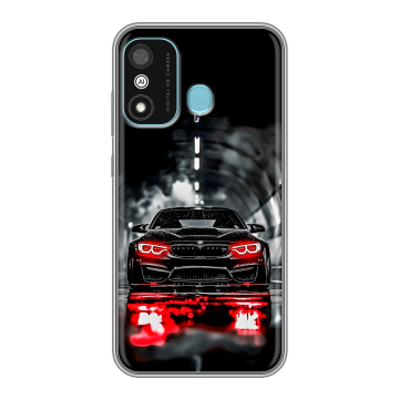 Силиконовый чехол на Itel A27 с принтом BMW БМВ