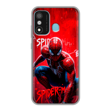 Силиконовый чехол на Itel A27 с принтом Spiderman Человек паук