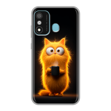 Силиконовый чехол на Itel A27 с принтом Смешной кот Силиконовый чехол на Itel A27 с принтом Смешной кот