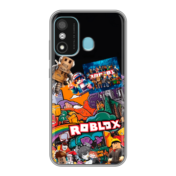 Силиконовый чехол на Itel A27 с принтом Roblox Роблокс Силиконовый чехол на Itel A27 с принтом Roblox Роблокс