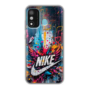 Силиконовый чехол на Itel A27 с принтом Nike Найк Силиконовый чехол на Itel A27 с принтом Nike Найк