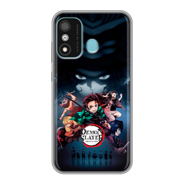 Силиконовый чехол на Itel A27 с принтом Demon Slayer Клинок рассекающий демонов Силиконовый чехол на Itel A27 с принтом Demon Slayer Клинок рассекающий демонов