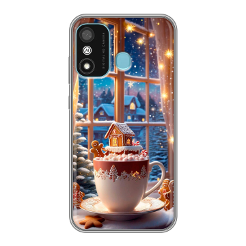 Силиконовый чехол на Itel A27 с принтом Новый год