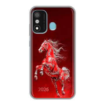 Силиконовый чехол на Itel A27 с принтом Новый год