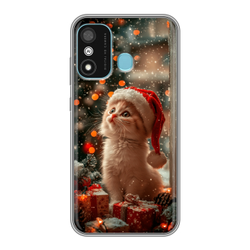 Силиконовый чехол на Itel A27 с принтом Новый год