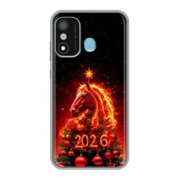 Силиконовый чехол на Itel A27 с принтом Новый год