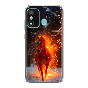 Силиконовый чехол на Itel A27 с принтом Новый год