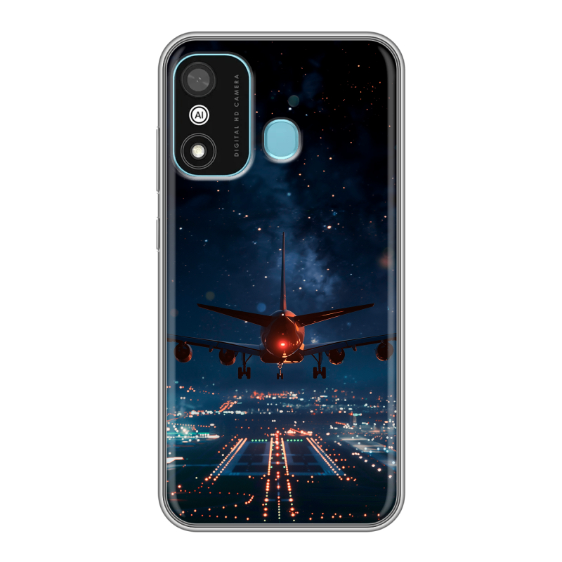 Силиконовый чехол на Itel A27 с принтом самолет Силиконовый чехол на Itel A27 с принтом самолет