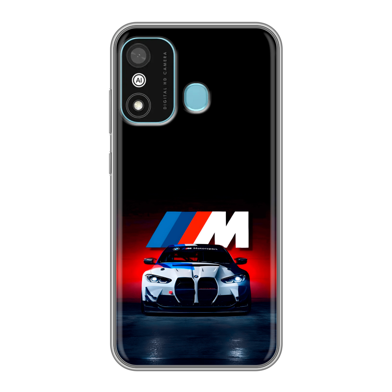 Силиконовый чехол на Itel A27 с принтом БМВ BMW Силиконовый чехол на Itel A27 с принтом БМВ BMW